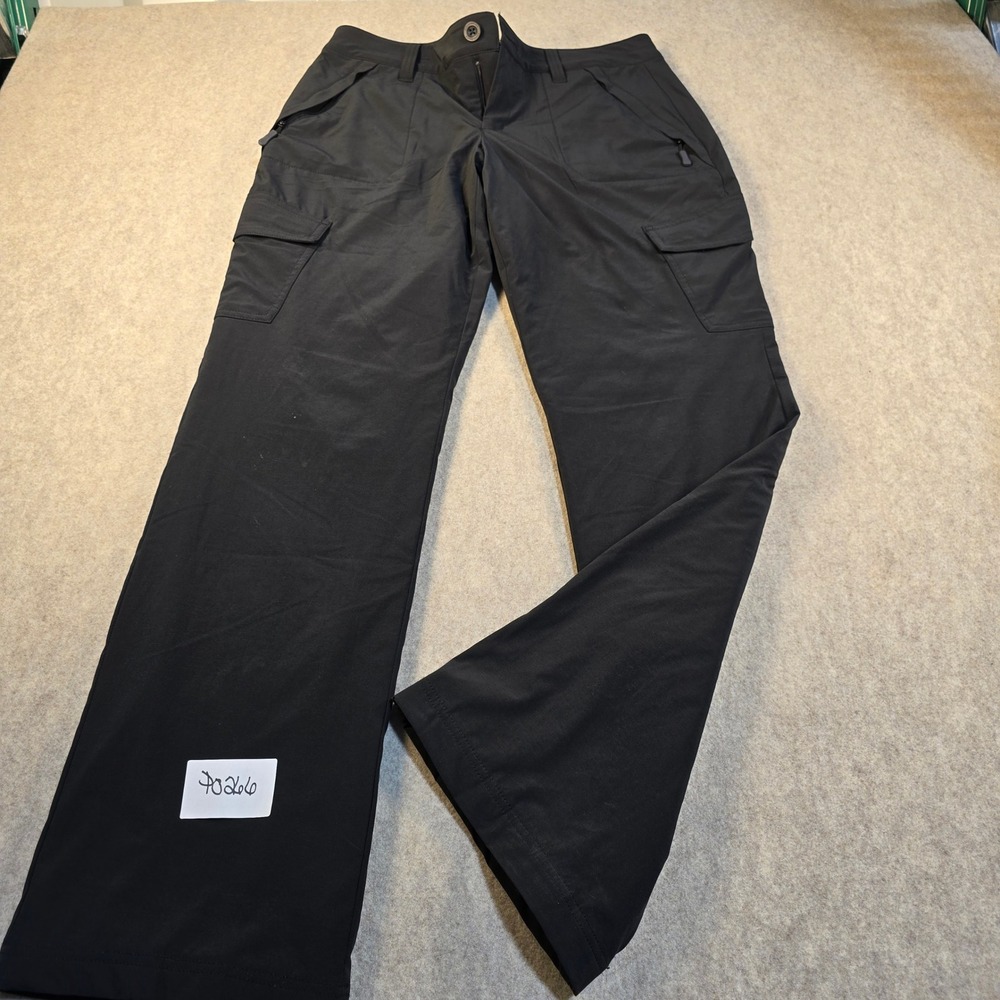 Eddie Bauer Womens Black‎ Cargo Hiking Pants Size 8 Straight Leg Outdoor Utility